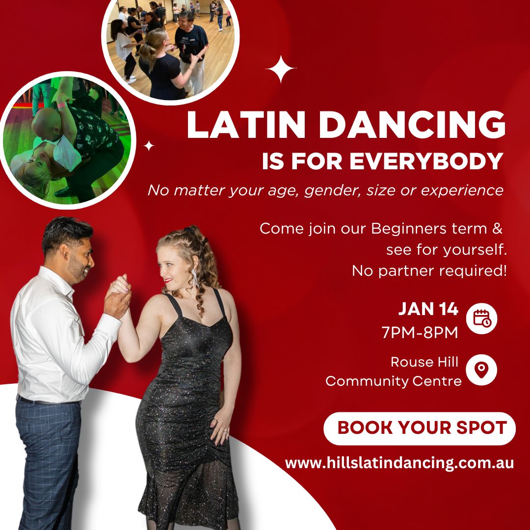 Jan 2026 New Term Latin Dance Classes Rouse Hill Kellyville, Salsa & Bachata